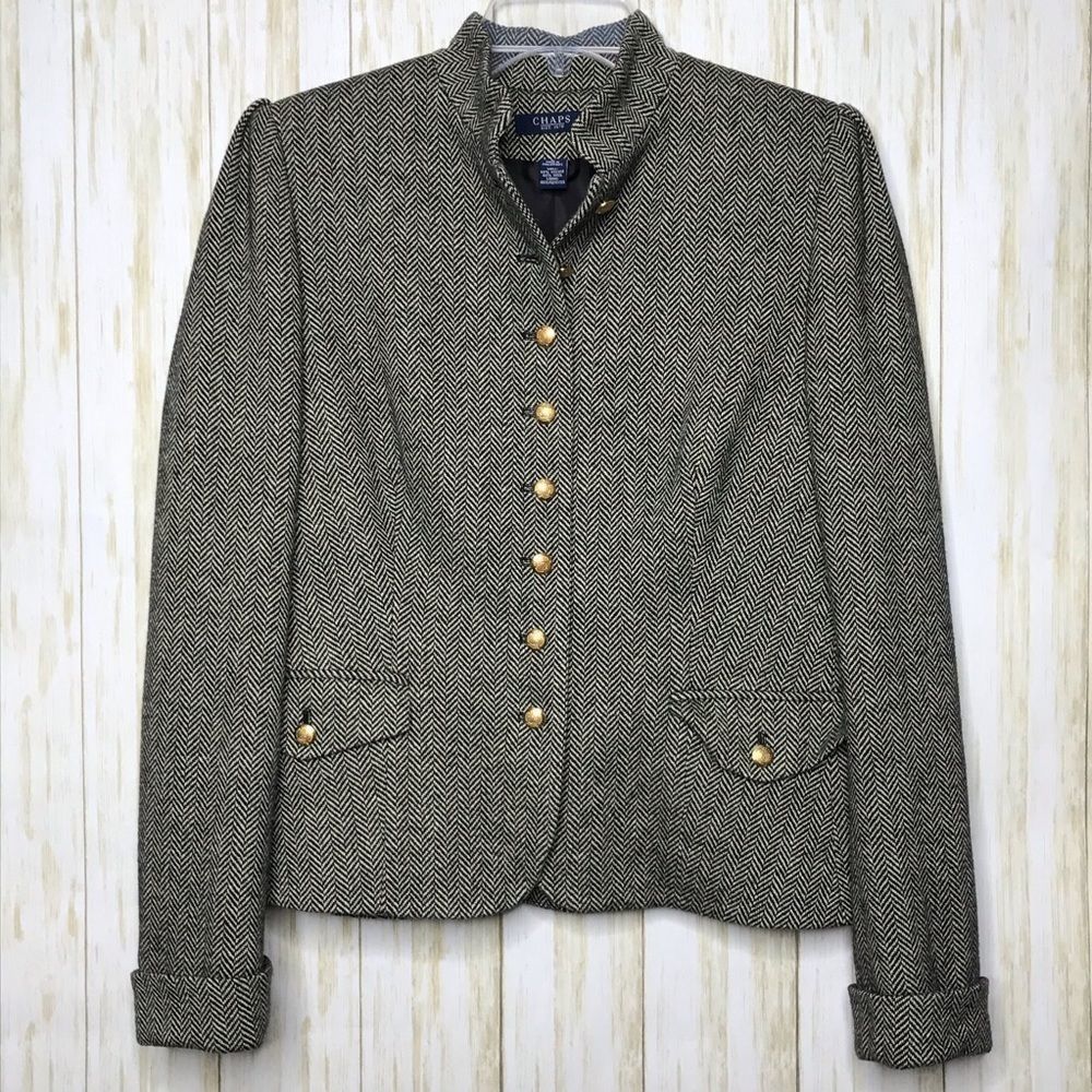 Ralph Lauren Chaps Wool Blend Short Jacket Size Large